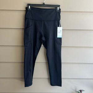 Balance Collection 22” Black Jaci Pocket Tummy Control Leggings Size M